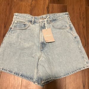 Everlane The A-Line Denim Shorts - Powder Blue